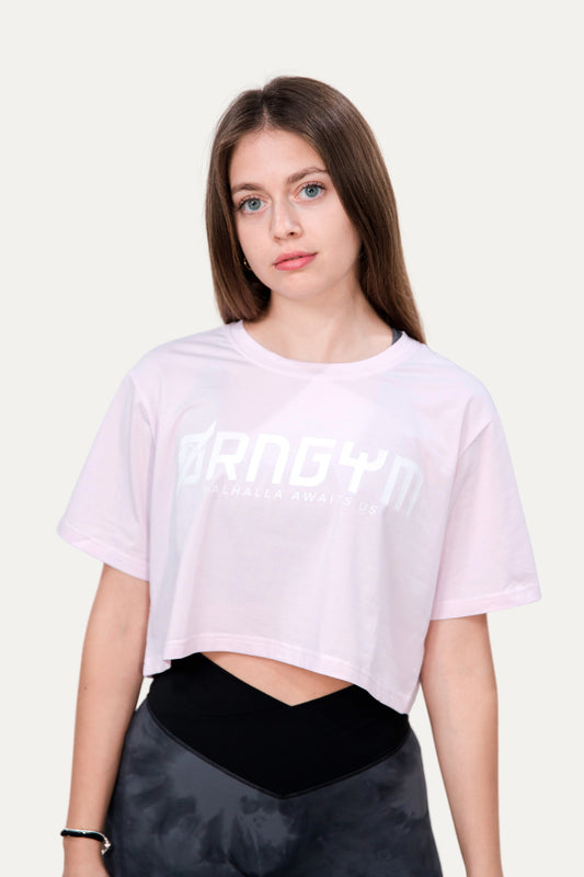 VALKYRIE CROP TOP- PASTEL PINK